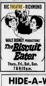 Ric Theater - 03 Aug 1972 Biscuit Eater